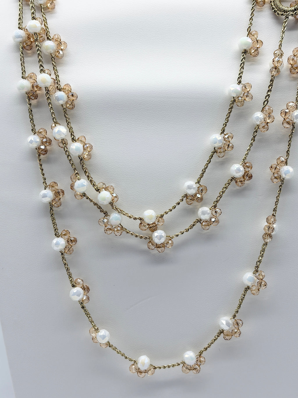 “Bucaneve” - Collana Artigianale Oro & Cristalli con Stella